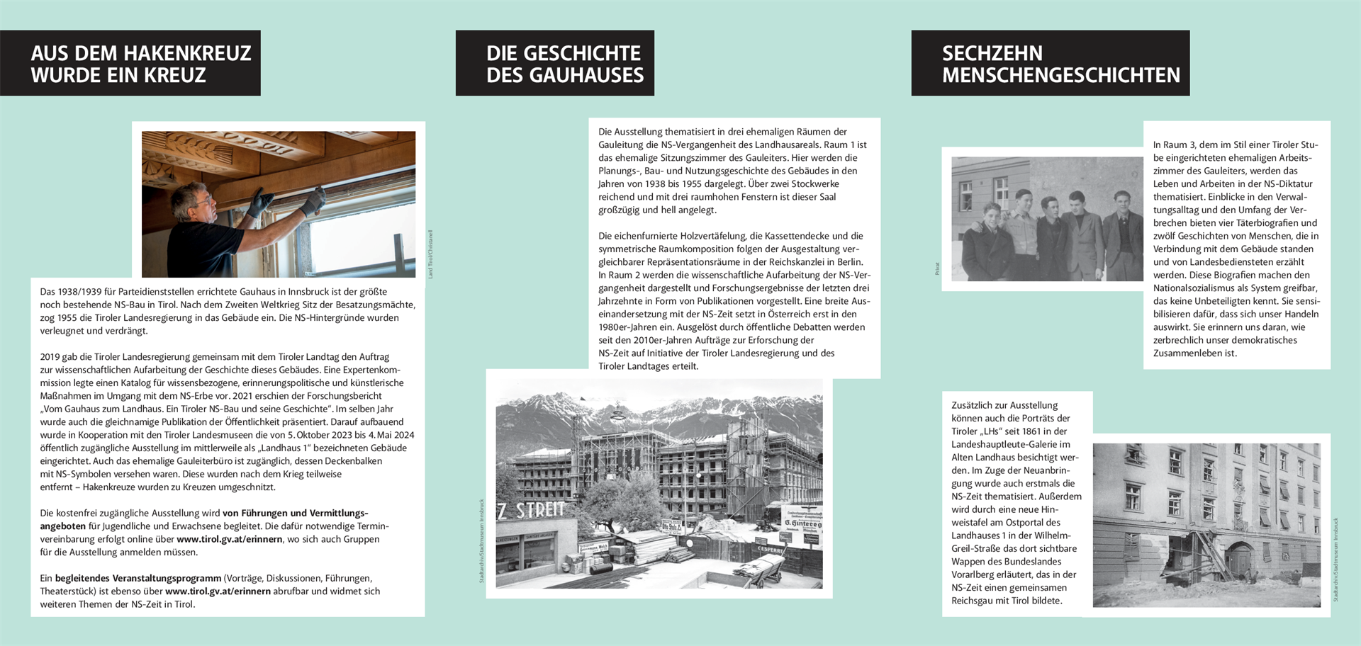 Info Ausstellung "Vom Gauhaus zum Landhaus"